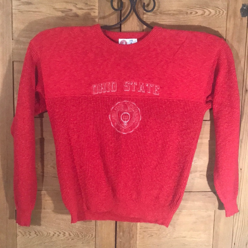 OHIO STATE UNIVERSITY red sweater sz XL